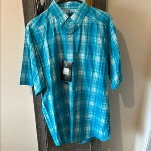 Men's Blue Plaid Shirt